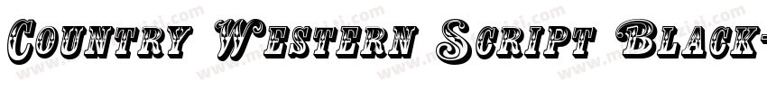 Country Western Script Black字体转换
